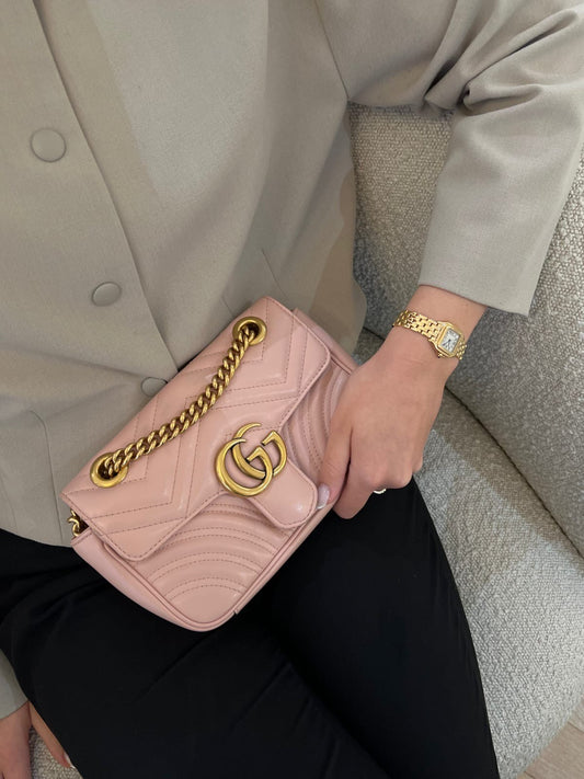 GUCCI Luxury Blush Pink Quilted Shoulder Bag β A Must-Have for Every Pakistani Woman
