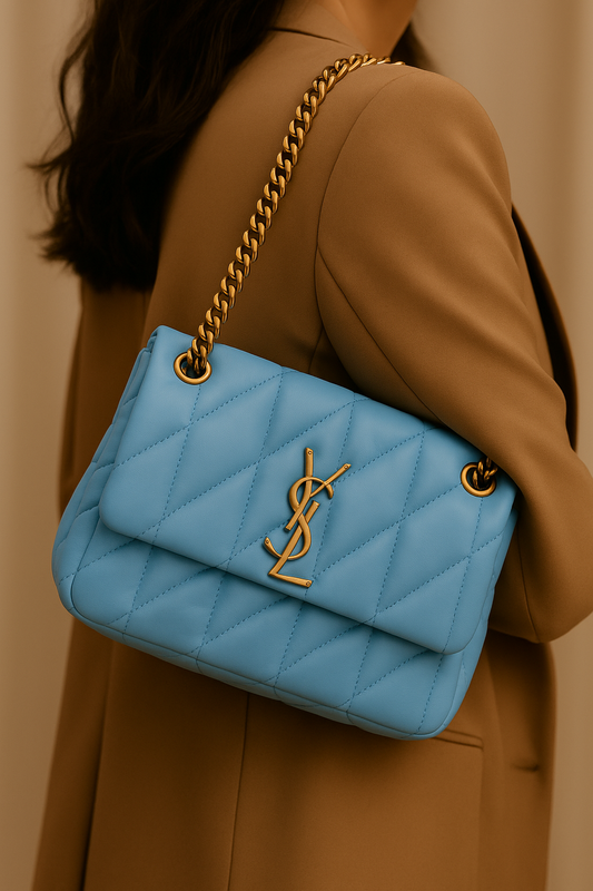 YSL Luxury Blue Quilted Handbag β A Timeless Icon for Pakistani Women