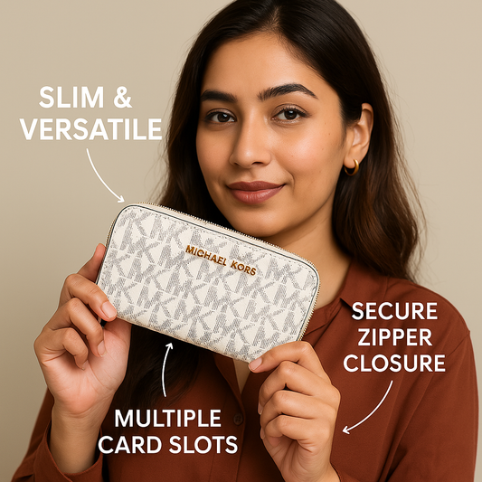 Michael Kors Luxury Milky White Wallet β Elegant & Trendy for Women